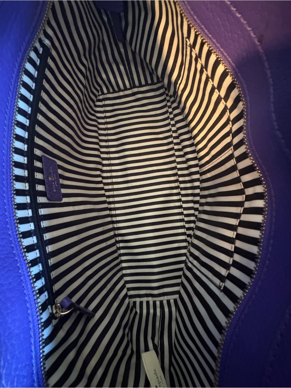 kate spade Purple Pebbled Leather Tote Bag - Picture 5 of 6